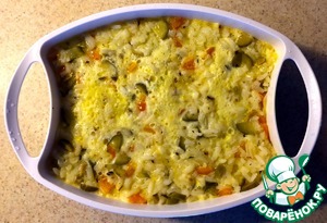 Рисовая запеканка с овощами на пару